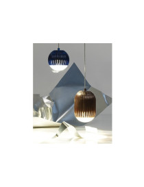 Fin Obround LED pendant lamp Tom Dixon copper color / blue color side view