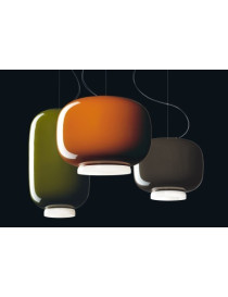 Chouchin 1 pendant lamp Foscarini orange color side view