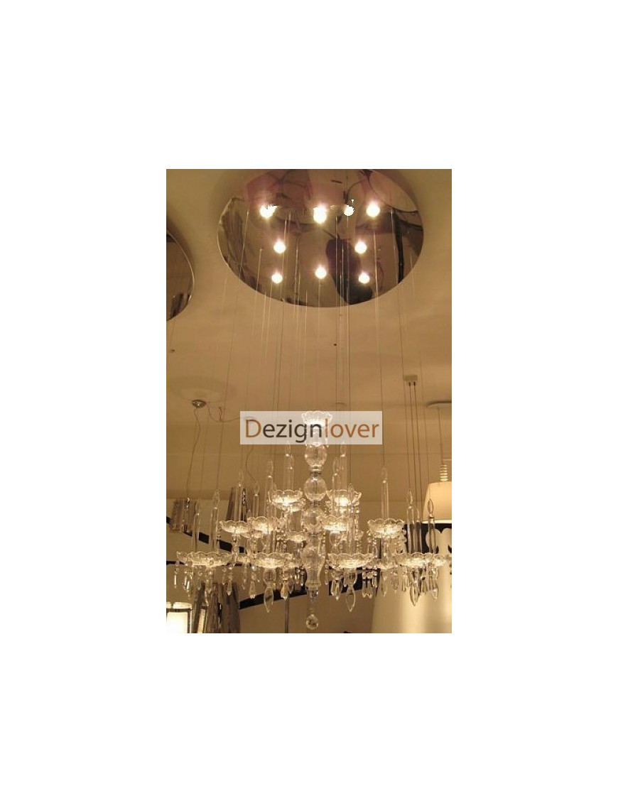 Limelight luster chandelier Facon de venise transparent color Diam 65cm back view Limelight luster chandelier Facon de venise transparent color Diam 65cm back view