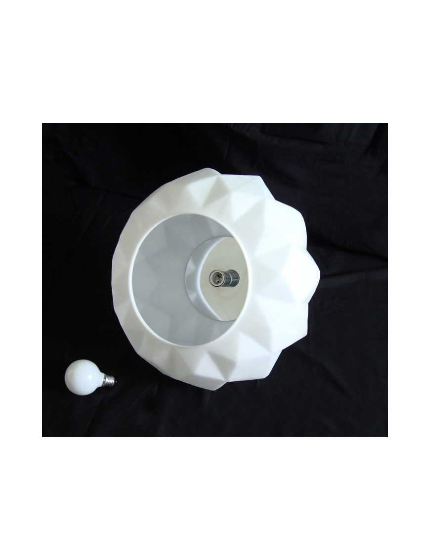 Deluxe ceiling lamp Murano Due white color top view