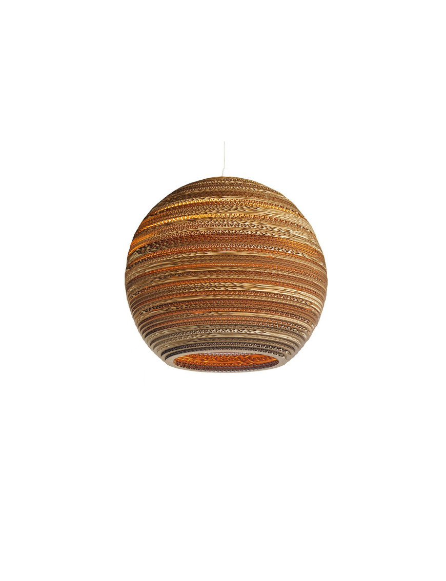 Moon Scraplights pendant lamp Foscarini natural color front view Moon Scraplights pendant lamp Foscarini natural color front view