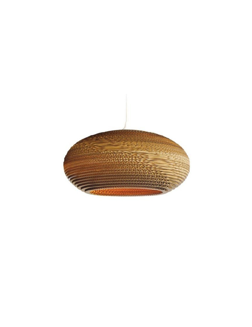 Disc Scraplight pendant lamp Foscarini natural color front view