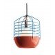 Bluff Cty pendant lamp Kevin Reilly Lighting red/blue color front view