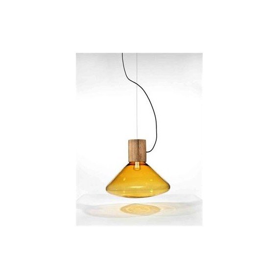 Muffins pendant lamp Brokis amber color front view