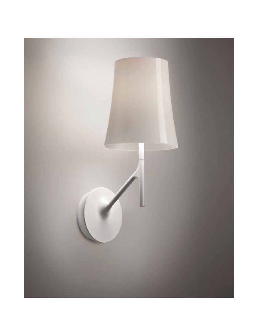 Birdie wall lamp Foscarini white color front view Birdie wall lamp Foscarini white color front view