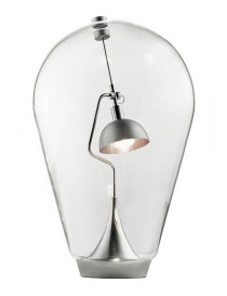 Blow table lamp Studio Italia Design transparent color front view