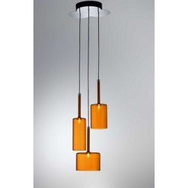 Spillray pendant lamp 10 lights Axo orange color with detail