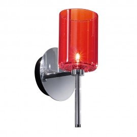 Spillray wall lamp Axo red color front view