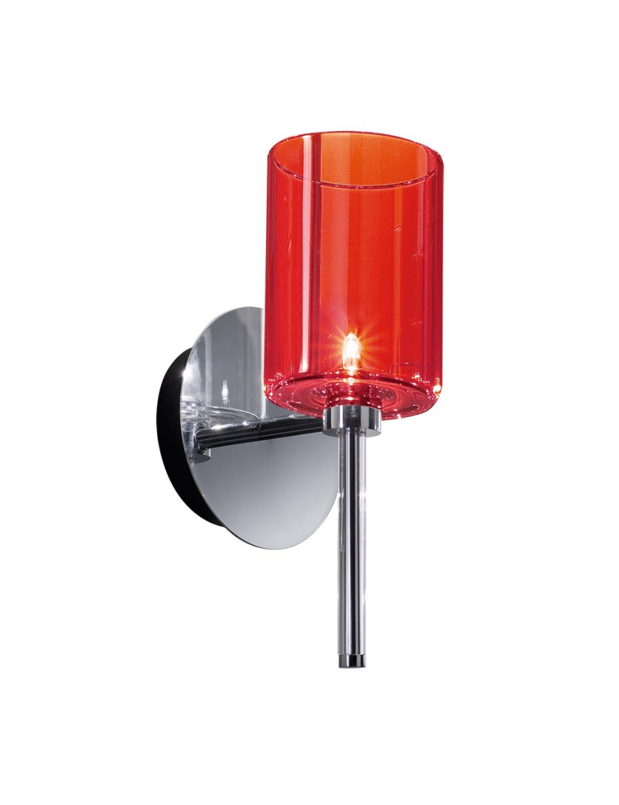 Spillray wall lamp Axo red color front view