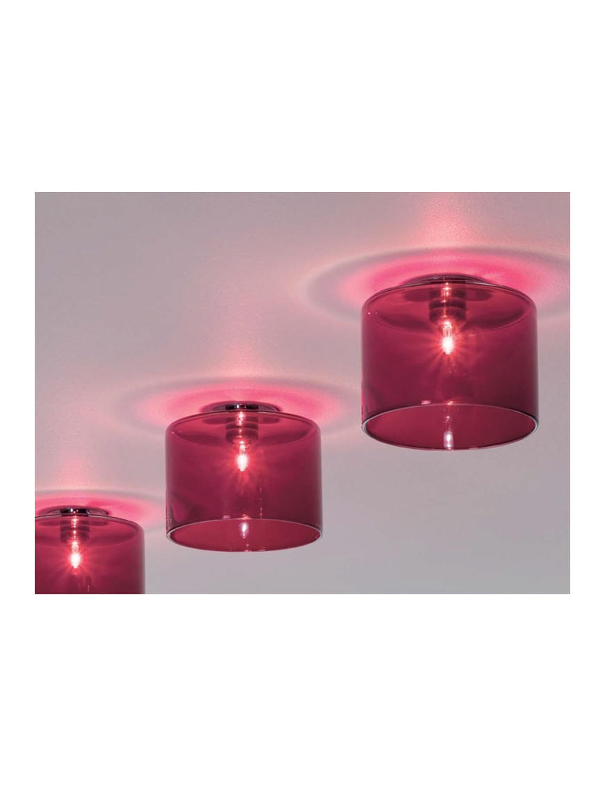 Spillray ceiling lamp L Axo red color side view Spillray ceiling lamp L Axo red color side view