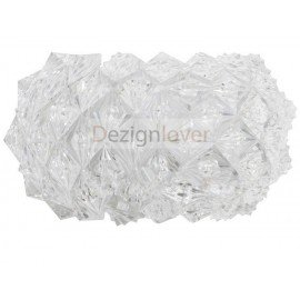Diamond wall lamp transparent color front view