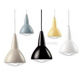 Grid pendant Lamp Estiluz white color / black color / yellow color side view