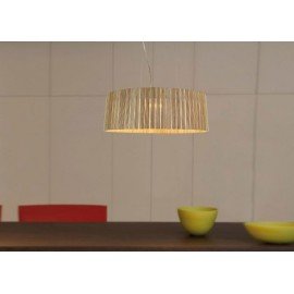 Shio pendant lamp Arturo Alvarez natural color in dining room