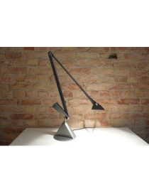 Zelig table lamp Lumina nickel color front view