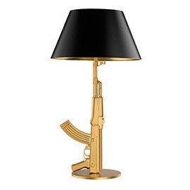 Gun table lamp Flos gold or black color front view