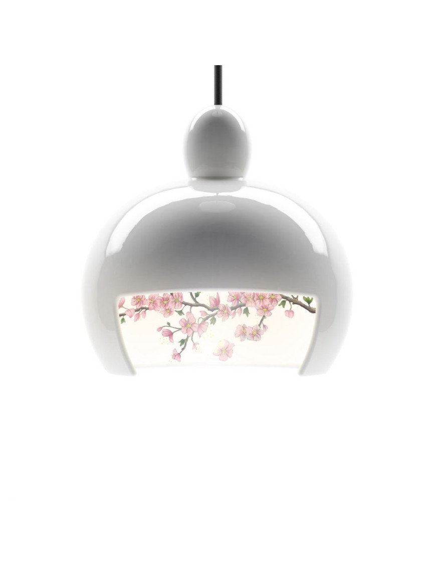 Juuyo pendant lamp Moooi white color Peach Flowers front view Juuyo pendant lamp Moooi white color Peach Flowers front view