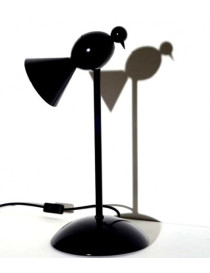 Alouette table lamp Blu Dot black color front view