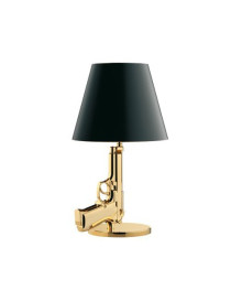 Gun bedside table lamp Flos gold or black color front view