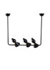 Alouette pendant lamp Atelier Areti black color 3 lights front view