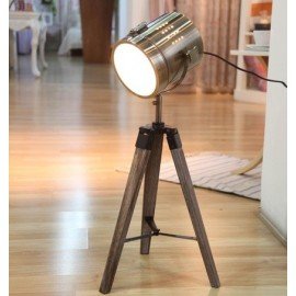 Royal Marine tripod table lamp bronze color front view
