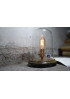 Bell Jar wood table lamp with edison bulb Blu Dot natural color front view