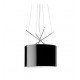 Ray S pendant lamp Flos black lampshade front view