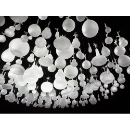 Growing Vases LED chandelier Ingo Maurer white color front view
