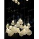 Growing Vases LED chandelier Ingo Maurer white color Diam 80cm