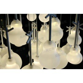 Growing Vases LED chandelier Ingo Maurer white color top view