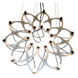 Ornametrica chandelier pendant lamp silver color front view