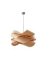 Link pendant lamp Arturo Alvarez natural wood color front view