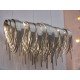 Volver Linear LED chandelier Terzani chrome color with detail