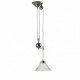 Industrial Pulley single pendant lamp with Edison bulbs Pottery Barn black color front view