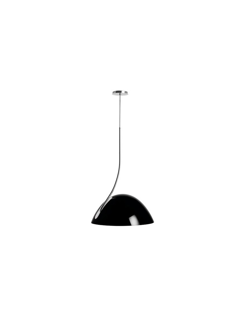 Pluma pendant Lamp Estiluz black color front view