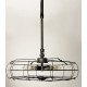 Industrial Retro Edison fan pendant lamp black color side view