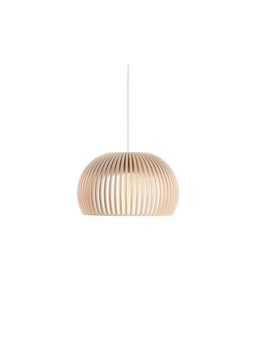 Secto Atto 5000 pendant lamp Secto Design natural wood color front view Secto Atto 5000 pendant lamp Secto Design natural wood color front view