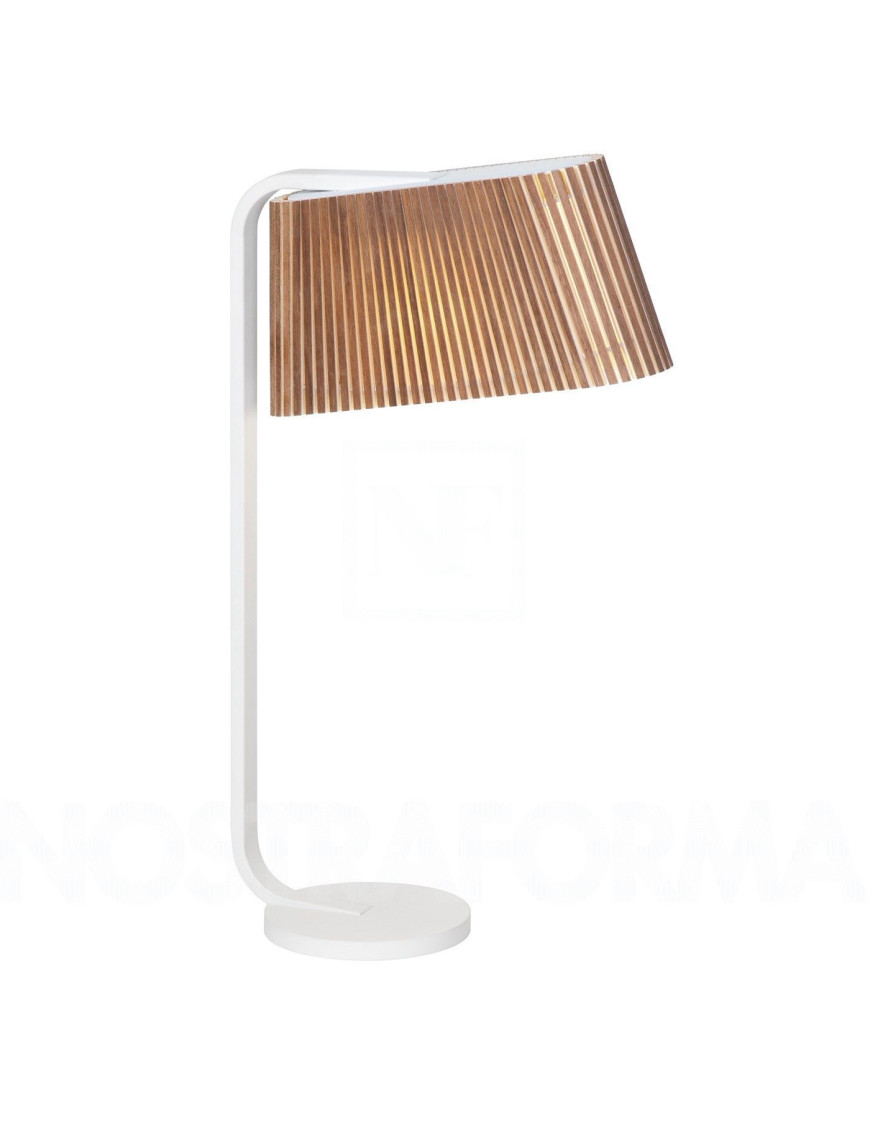 Secto OWALO 7020 table lamp Secto Design natural wood color front view