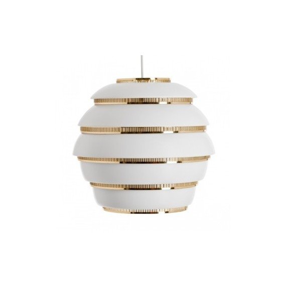 A331 Beehive Pendant Lamp in white Artek front view