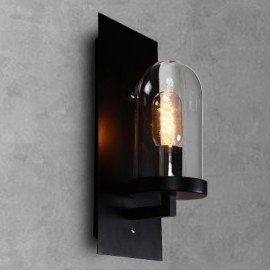Industrial Dome Loft wall lamp Dezignlover black color front view
