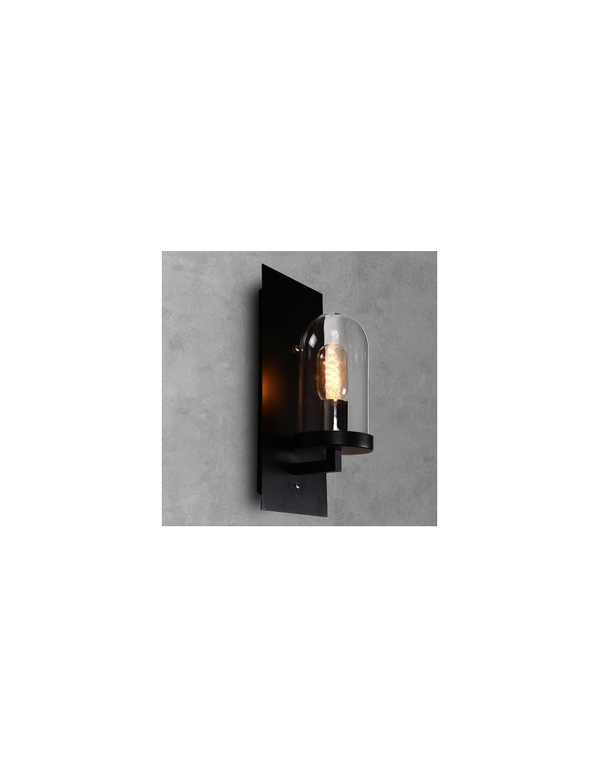Industrial Dome Loft wall lamp Dezignlover black color front view Industrial Dome Loft wall lamp Dezignlover black color front view