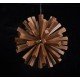 Firework wooden pendant lamp coffee color side view