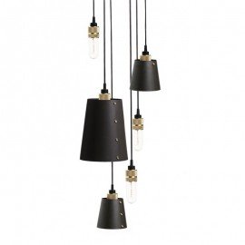 HOOKED pendant lamp Buster + Punch black color 6 lights mix 