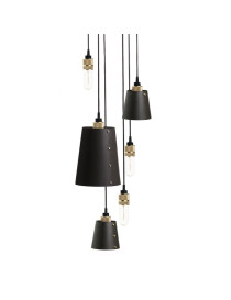 HOOKED pendant lamp Buster + Punch black color 6 lights mix 