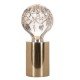Crystal bulb LED table lamp Lee Broom transparent / gold color front view
