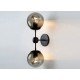 Modo wall lamp Roll & Hill smoke color 2 globes front view