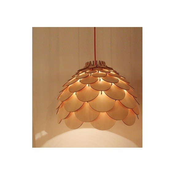 Crimean Pinecone III pendant lamp natural color front view