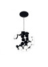 Scopas LED pendant lamp Artemide black color front view