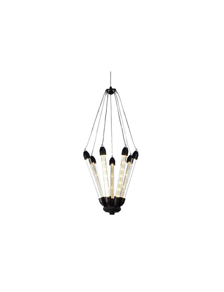 Kroon LED pendant lamp Moooi black color 7 lights front view Kroon LED pendant lamp Moooi black color 7 lights front view