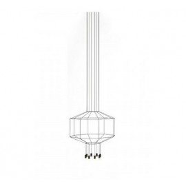 Wireflow LED pendant lamp Vibia black color with detail