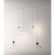 Wireflow 1 LED with peg pendant lamp Vibia black color side view